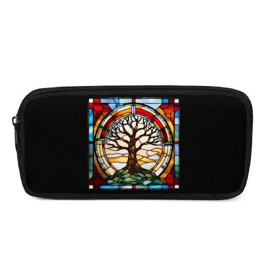 Stained Glass Tree of Life Artwork Pencil Cases