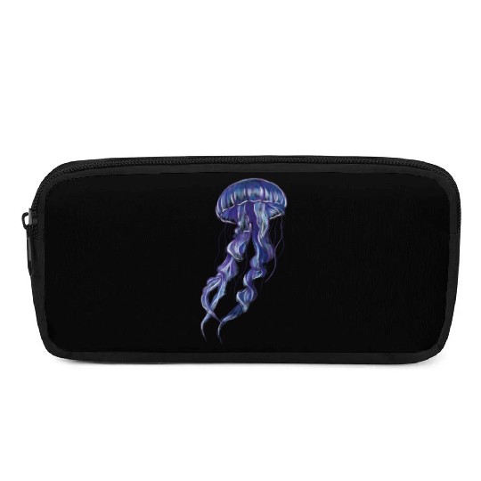 Bioluminescent Purple Jellyfish Illustration Pencil Cases