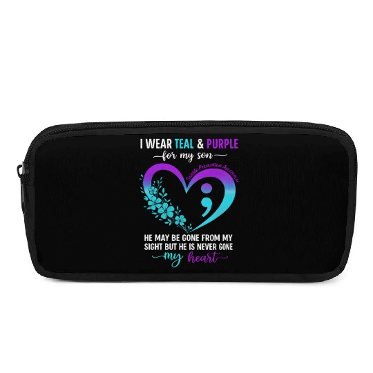 I Wear Teal & Purple for My Son Suicide Prevention Pencil Cases