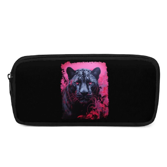 Pink Pop Art Black Panther  Pencil Cases