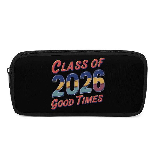Class of 2026 Good Times Vintage Style Senior Pencil Cases