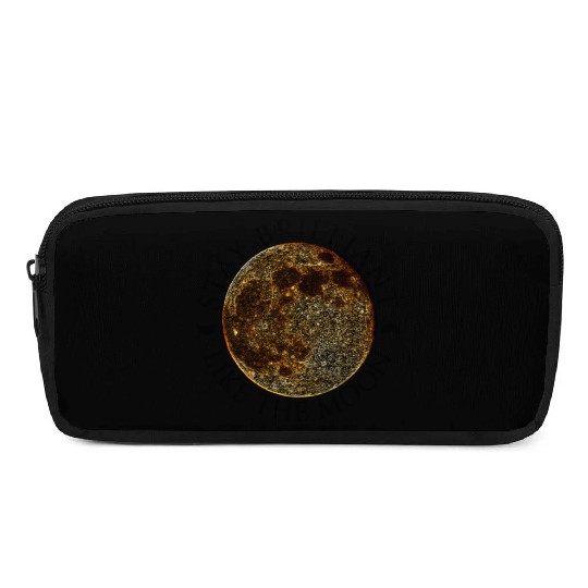 Full Moon Design – Black Lettering Quote Pencil Cases