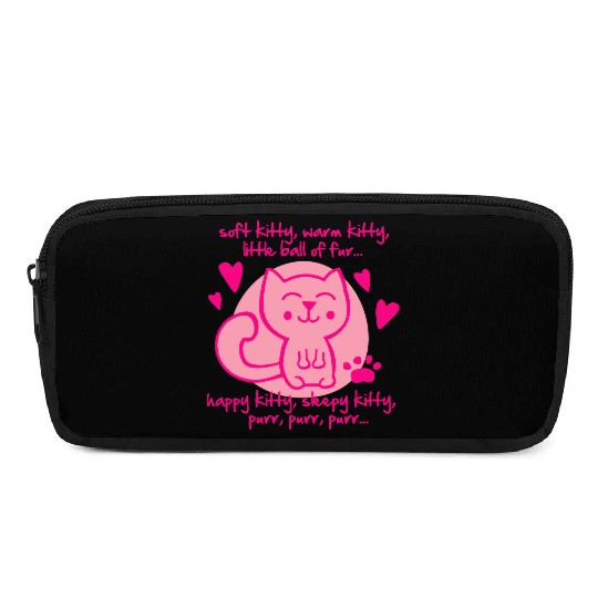 soft kitty, warm kitty, little ball of fur... Pencil Cases