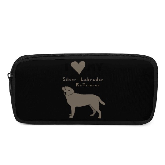 i heart my silver labrador retriever Pencil Cases