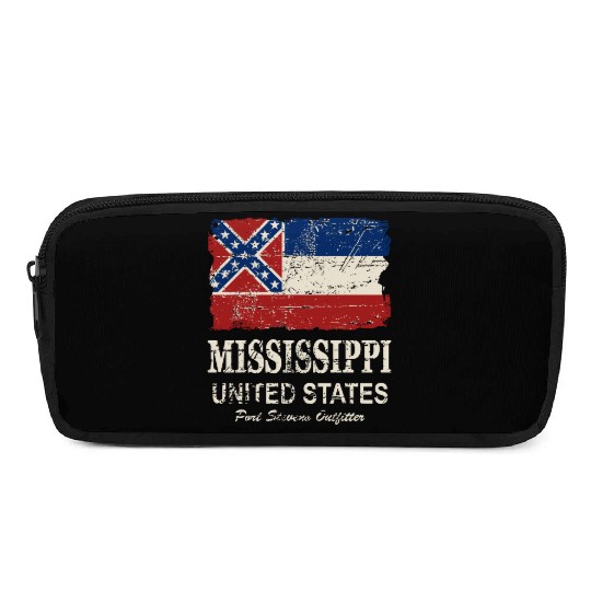 Mississippi Flag - Vintage Look Pencil Cases