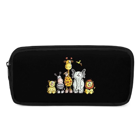 Happy African Animal Team Pencil Cases