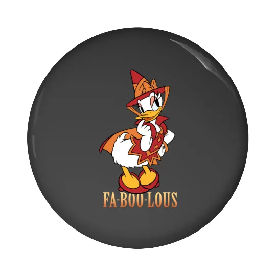 Daisy Disney Halloween Daisy Duck Witch Costume Fa-Boo-Lous Unisex Gift Pin Buttons