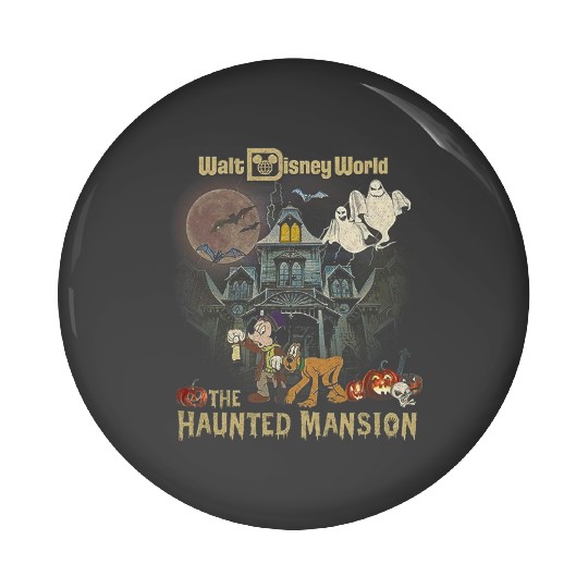 The Haunted Mansion Pin Buttons, Halloween Pin Buttons, Disney Halloween Pin Buttons