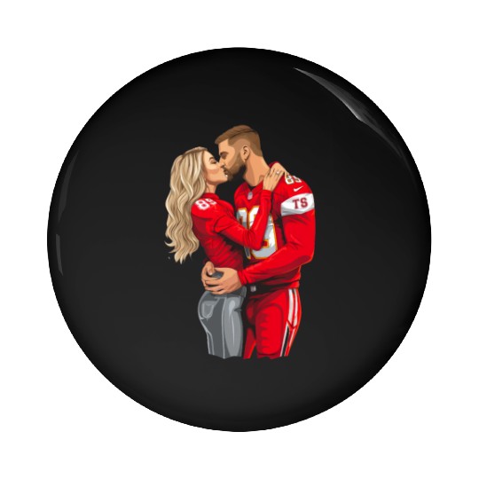 taylorr Swift and Travis Kelce (2) Pin Buttons