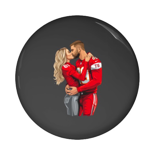 taylorr Swift and Travis Kelce (2) Pin Buttons