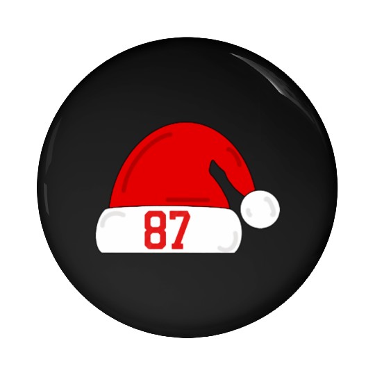 taylorr Swift Travis Kelce Christmas Game Santa Hat Pin Buttons