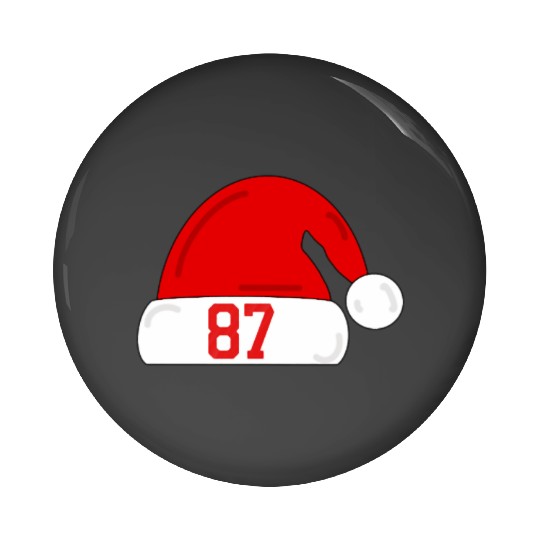taylorr Swift Travis Kelce Christmas Game Santa Hat Pin Buttons