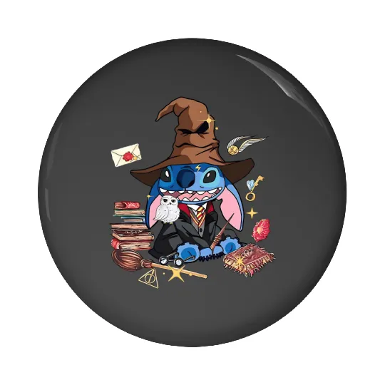 Stitch Witch Disney Trip Wizard Harry Potter Universal Studios Pin Buttons, Stitch Lover Gift