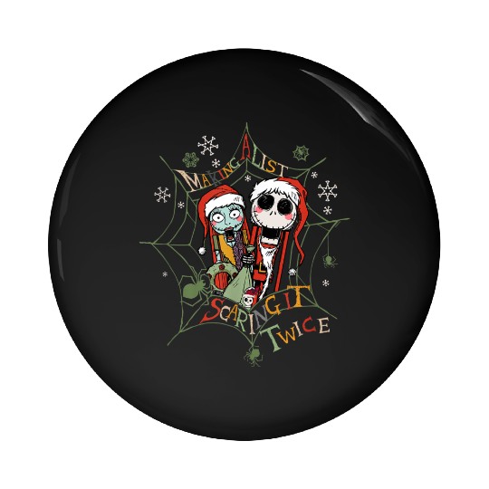 disneys Nightmare Before Christmas Jack Sally Making A List Pin Buttons