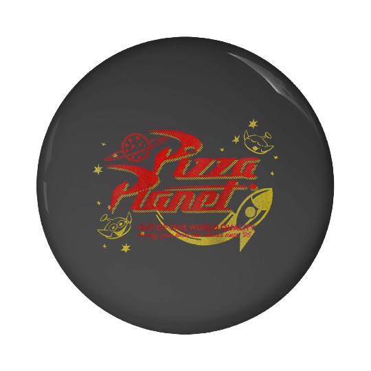 disneys Toy Story Vintage Pizza Planet Logo Raglan Pin Buttons