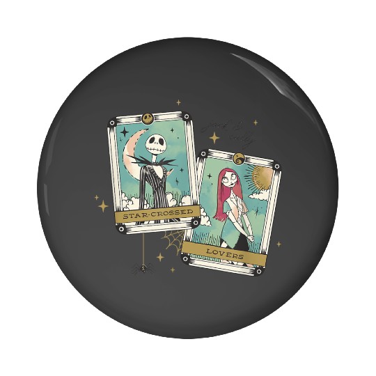 disneys The Nightmare Before Christmas Jack And Sally Tarot Pin Buttons