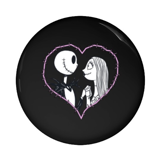 disneys The Nightmare Before Christmas Jack Sally Heart Pin Buttons