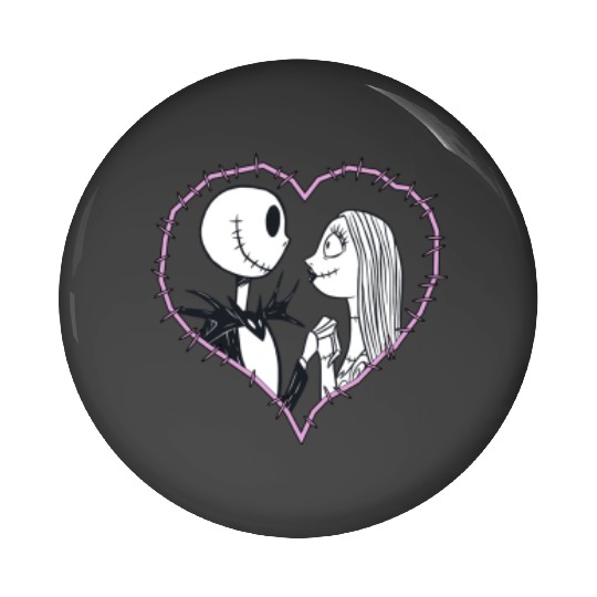 disneys The Nightmare Before Christmas Jack Sally Heart Pin Buttons
