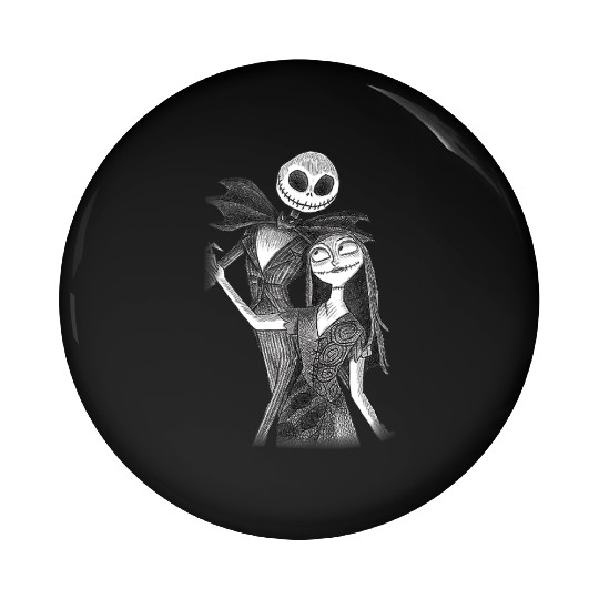 disneys The Nightmare Before Christmas Jack Sally Sketch Pin Buttons