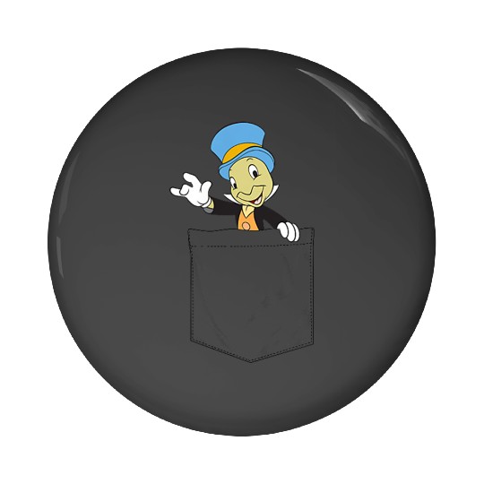 disneys Pinocchio Jiminy Cricket Faux Pocket Pin Buttons