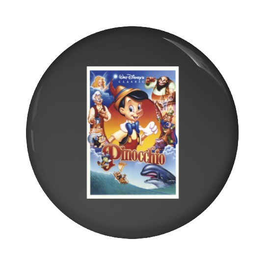 disneys Pinocchio Movie Poster Group Shot Pin Buttons