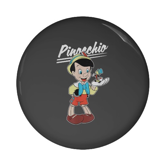 disneys Pinocchio And Jiminy Cricket Pin Buttons