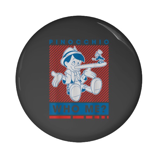 disneys Pinocchio And Jiminy Cricket Who Me Pin Buttons