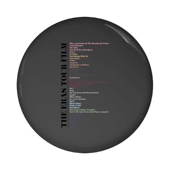 eras tour film TRACKLIST Sticker Pin Buttons