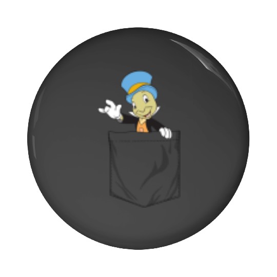 disneys Pinocchio Jiminy Cricket Faux Pocket Pin Buttons