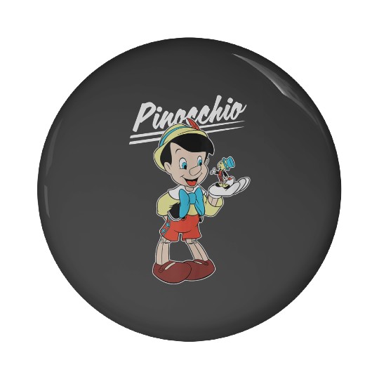 disneys Pinocchio And Jiminy Cricket Pin Buttons