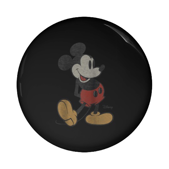 Disney Classic Mickey Mouse Pose Raglan Baseball Pin Buttons