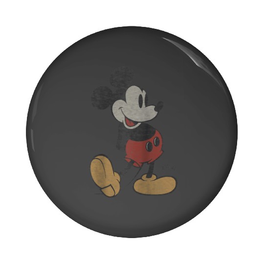 Disney Classic Mickey Mouse Pose Raglan Baseball Pin Buttons