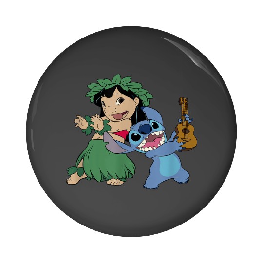 Disney Lilo & Stitch Hawaiian Tropical Hula Less Pin Buttons