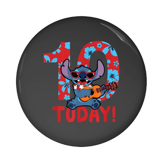 Disney Lilo Stitch Tropical Birthday 10 Years Old Today  Gifts Pin Buttons
