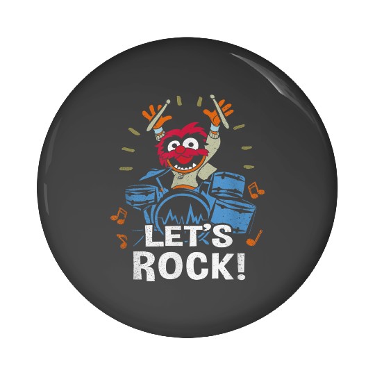 Disney The Muppets Animal Let's Rock Drums Distr Pin Buttons