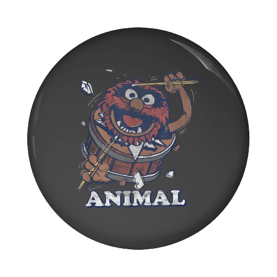 Disney The Muppets Vintage Animal Wild Drummer Bust Through Gifts Trends Pin Buttons