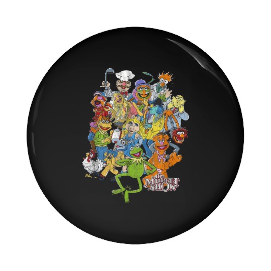 Disney The Muppets Main Characters Distressed Gr Pin Buttons