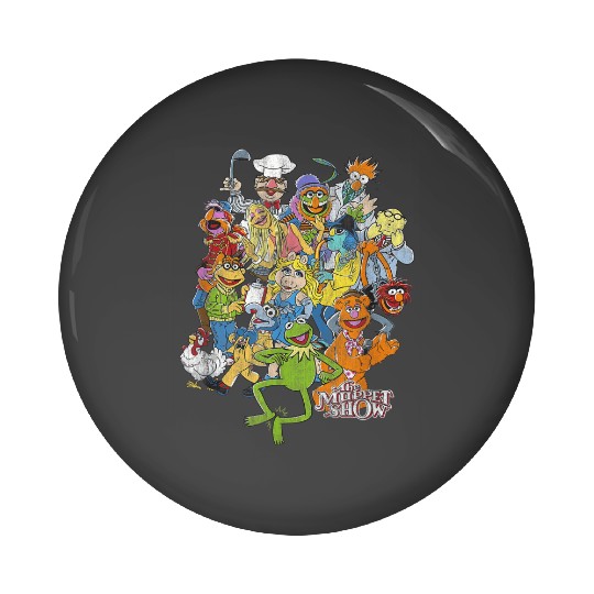 Disney The Muppets Main Characters Distressed Gr Pin Buttons