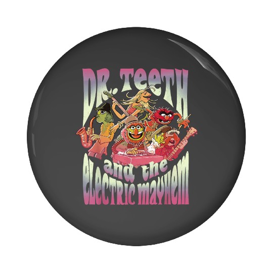 Disney The Muppets Dr. Teeth And The Electric Ma Pin Buttons
