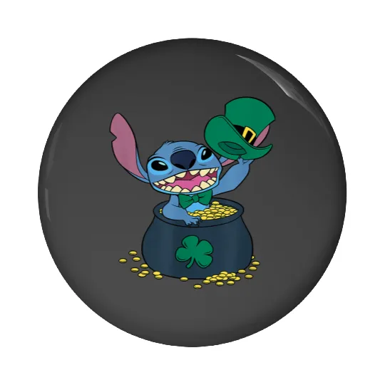 Disney Stitch Pot of Gold Shamrock St. Patrick's Pin Buttons