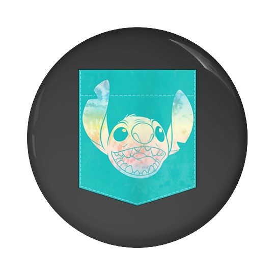 disneys Lilo And Stitch Tie Dye Face Faux Pocket Pin Buttons