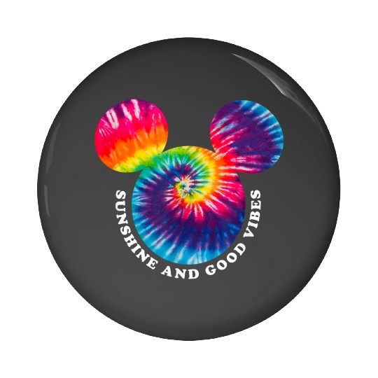 disneys mickeys And Friends Tie Dye mickeys Mouse Silhouette Pin Buttons