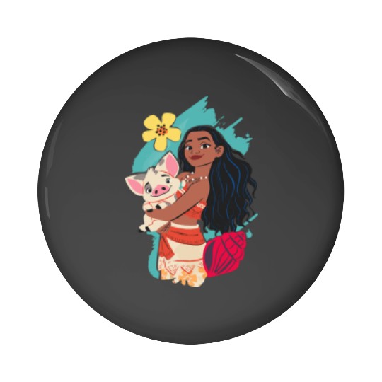 Disney Princess Moana and Pua Pin Buttons