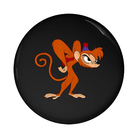 Disney Aladdin Angry Abu 90s TShirt Pin Buttons