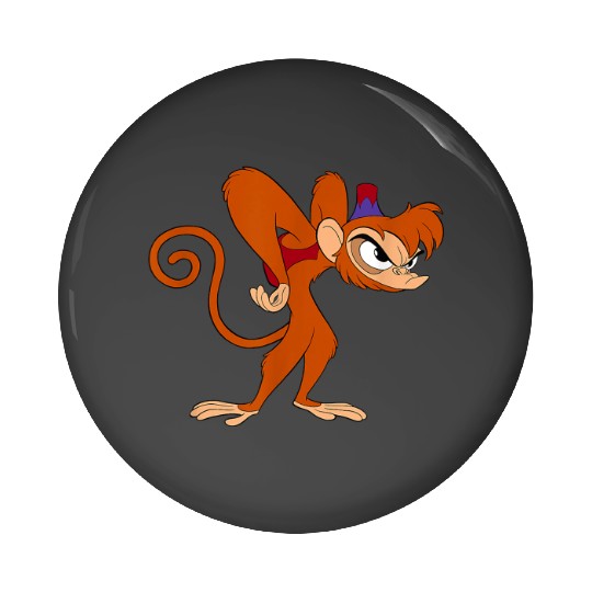 Disney Aladdin Angry Abu 90s TShirt Pin Buttons