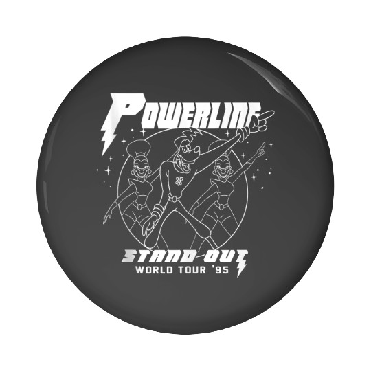 Disney A Goofy Movie Powerline World Tour Outline Poster Pin Buttons
