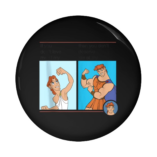 Disney Hercules Meme Portrait Grid Pin Buttons
