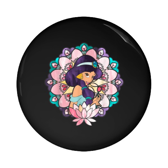 Disney Aladdin Jasmine Stained Glass Lotus Graph Pin Buttons