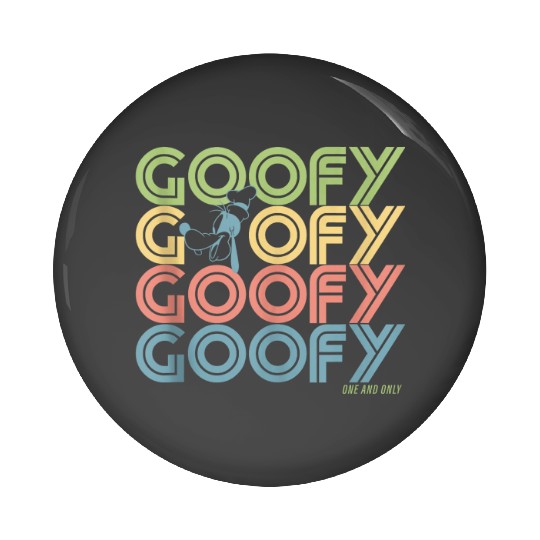 Disney Goofy Retro Name Stack Pin Buttons