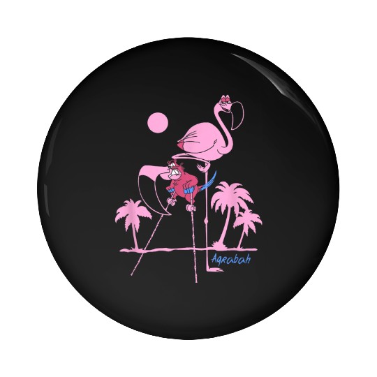 Disney Aladdin Iago Flamingo Costume Pin Buttons